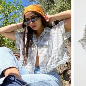 BDG Jordan Tie-Front Cropped Top